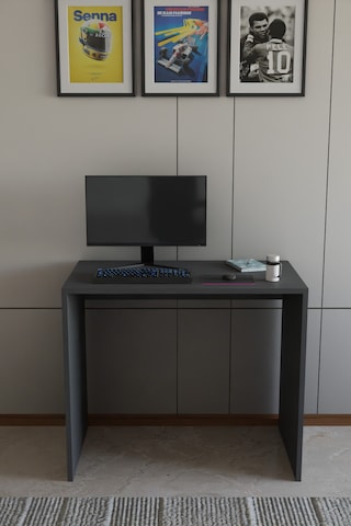 Alpa Ev Mobilya Çalışma Masası, Modern Bilgisayar Masası, Ofis & Ev Kullanımı, Minimal Tasarım Antrasit