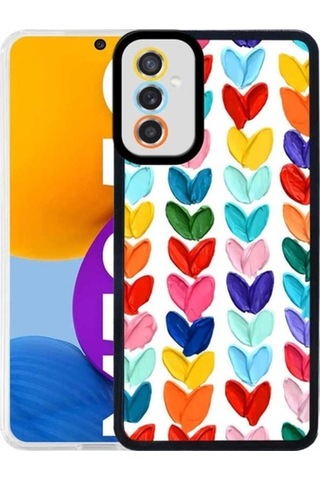 Galaxy M52 Kılıf Zore M-fit Desenli Kapak Heart No6