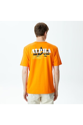 Alpha Industrıes Alpha Industries Alpha Stencil Unisex Turuncu T-shirt