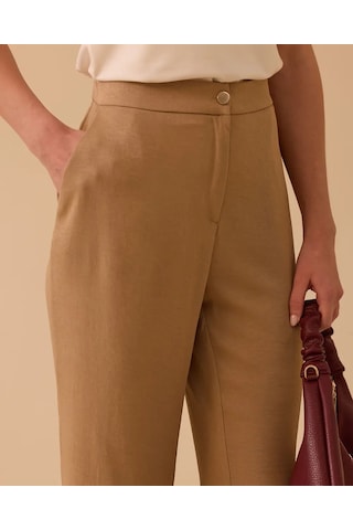 Scl Paça Detaylı Tam Boy Pantolon Camel