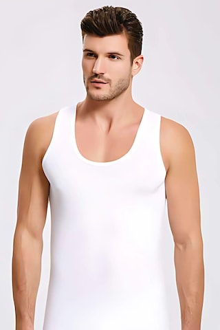 Lycra Bambu Atlet Erkek 1608 Beyaz