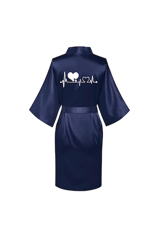Kadın İpek Sabahlık Sabahlık Saten Sabahlık Kadınlar Için Büyük Mavi