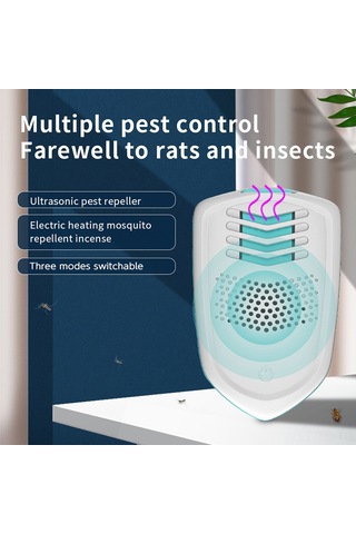 Skycity Siyah Avrupa Şarjlı Ultrasonik Sıçan-at Kovanı Isıtıcı, 3 Modlu 160m² Kapsama, Fare-muşteri-kenevir-emme Engelleyici Kovan Yok