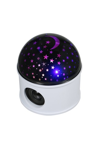 Yunboo Beyaz Led Yıldız Gökyüzü Ve Noel Projeksiyon Lambası - Bluetooth Hoparlörlü, Döner, Renkli Işık Efektleri, Akıllı Kontrol