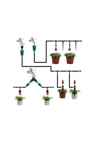 Qingmipy "otomatik Bitki Sulama Sistemi - Serinletici Ve Nemlendirici Fonksiyonlu Bahçe Hortumu Seti"