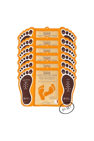 Marlett Foot Professional Çorap Tipi Ayak Peeling Maskesi 6'lı
