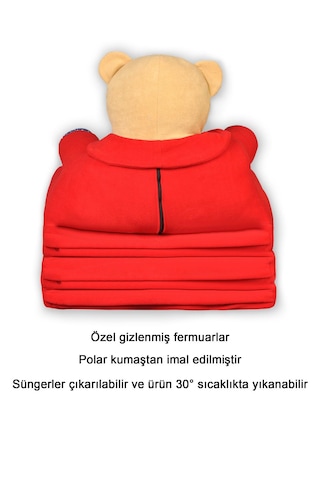 Katlanabilir Portatif Bebek Çocuk Koltuğu Katlanabilir Yatak Puf Kırmızı