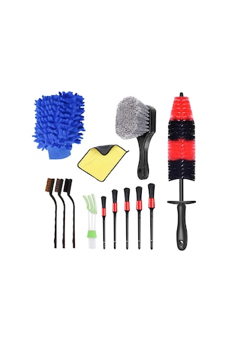 Samdoo 13 Parça Otomobil Temizlik Fırçası Seti - Tekerlek, Jant, Açıklar Ve İç Mekan İçin Detaylı Temizleme Aracı