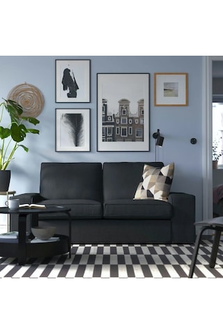 Ikea Antrasit Konforlu Kanepe - 2'li Kanepe