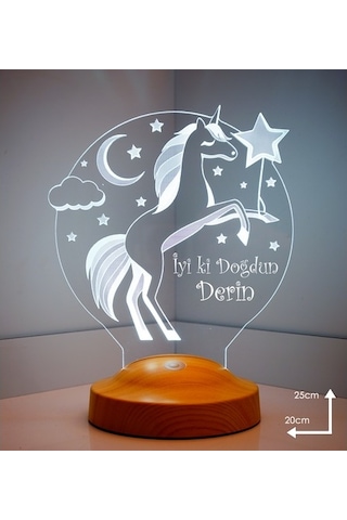 Unicorn Tek Boynuzlu At Çocuk Odası Hediyesi Led Lamba