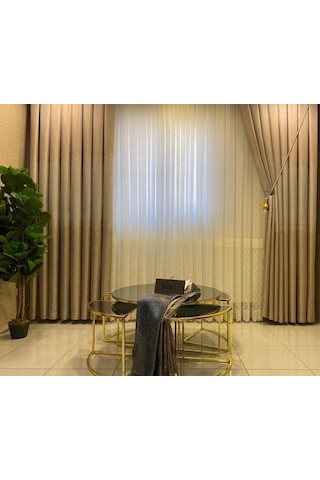 Lora Gri 1/3 Sık Pile Fon Perde Apm Gri