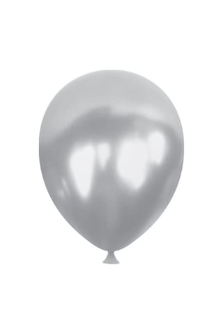 Balon Metalik Gümüş Renkli Balon - 10 Adet Çok Renkli Balon Metalik Gümüş Renkli Balon - 10 Adet Çok Renkli