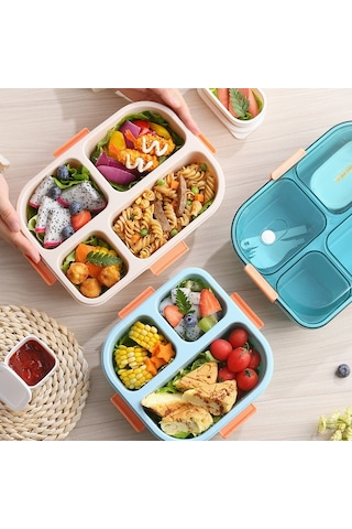 Sızdırmaz Bpa içermez Öğle Yemeği Için Bento Kutusu 1550 ML Pembe