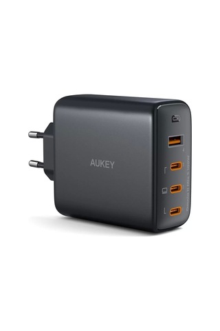 Aukey Pa-b7s-bk 100w Dört Bağlantı Noktalı Pd Gan Duvar Şarj Cihazı
