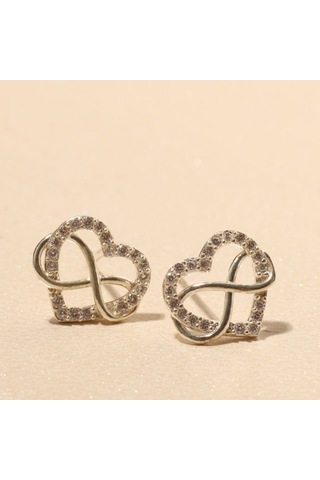 Sonsuzluk Ve Kalp Küpe 717097 Silver