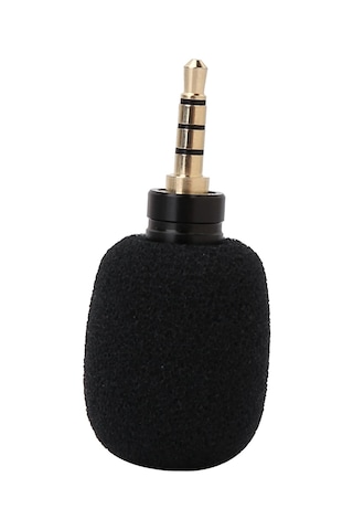 Moveevo 3.5mm Dört Kutup Tek Sesli Direk Takılabilir Mini Mikrofon Ey-630a - Cep Telefonu, Tablet, Fotoğraf Makinesi Uyumlu, Yüksek Hassasiyetli, Taşınabilir