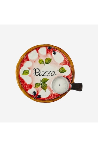 Edelweiss İtaly Beyaz Seramik Pizza Tabağı 22 Cm