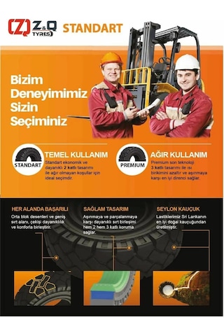 23x9-10 225/75-10 Achiever Segmanlı Dolgu Forklift Lastiği