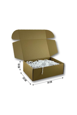 20x30x10cm Kilitli Dayanıklı E-ticaret Karton Kargo Kutusu 50 Adet