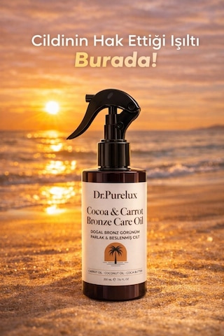 Bronzlaştırıcı Yağ Kakao & Havuç & Hindistan Ceviz İçeren Bronzluk & Yoğun Nemlendirici 200 Ml