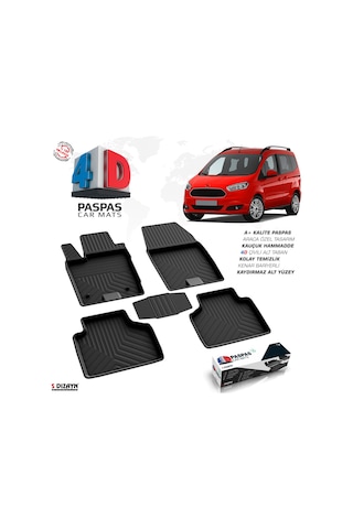 Ford Courier 4D Havuzlu Paspas Siyah A+Kalite