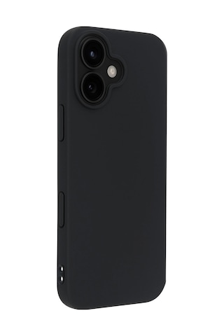 Apple iPhone Uyumlu 17 First Silikon - Siyah Düz Renkli