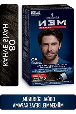 Erkekler İçin Hızlı Etkili Saç Boyası - Kahve Siyah, 80 Ml 0.20 L