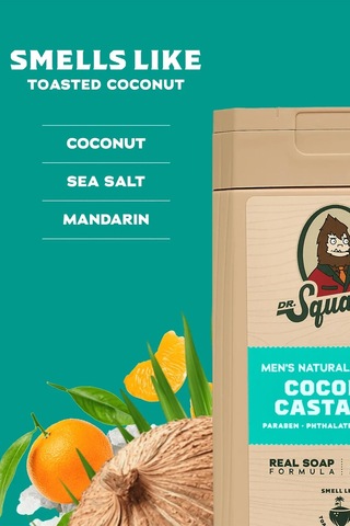 Dr. Squatch Men's Coconut Castaway Duş Jeli 414ml Hindistan Cevizi