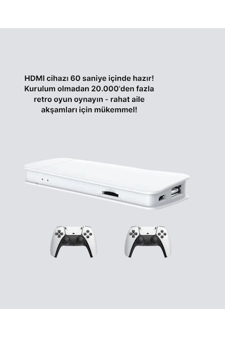 Mey Najmaddin 20.000 Yüklü Oyunlu Kablosuz Retro Oyun Konsolu 4k Destekli Najmaddin