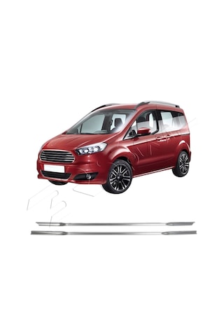 Ford Courier Uyumlu 2014 Ve Üzeri Krom Ön Panjur Alt Çıtası 2 Parça Paslanmaz Çelik