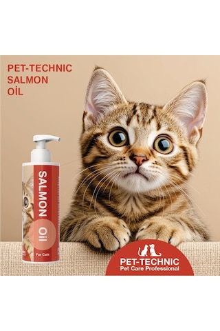 Salmon Oil Kediler İçin Somon Yağı, Omega 3 & 6 İçeren Tamamlayıcı Yem, Sıvı Form, 100 Ml