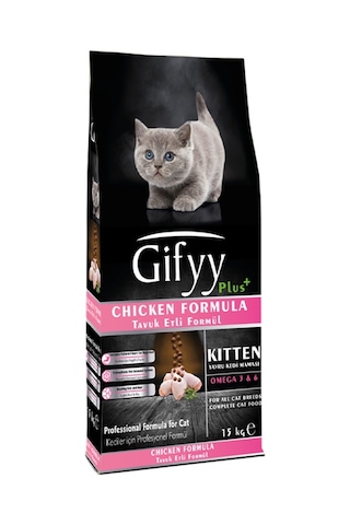 Gifyy Tavuklu Yavru Kedi Maması 15 KG Gifyy Tavuklu Yavru Kedi Maması 15 KG
