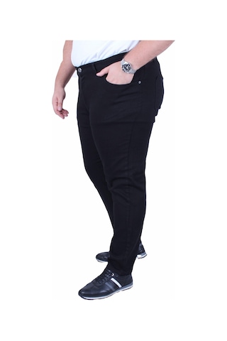 Moc Grande Mocgrande Büyük Beden Klasik 5 Cep Gabardin Pantolon 11915 Sıyah Siyah