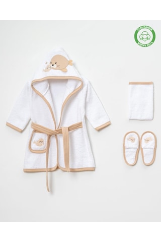 Balinalı Bornoz Takımı 1-2 Yaş Bej