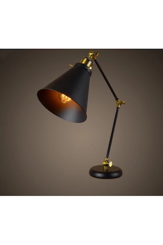 Mylights Vintage Rustik Retro Akrobatik Masa Lambası Okuma Lambası Ofis Masa Lambası Siyah
