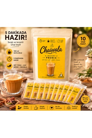 Bharat By Chaıwala Instant Premıx 5 Dk Da Hazır Masala Çayı - 14g 10 Paket
