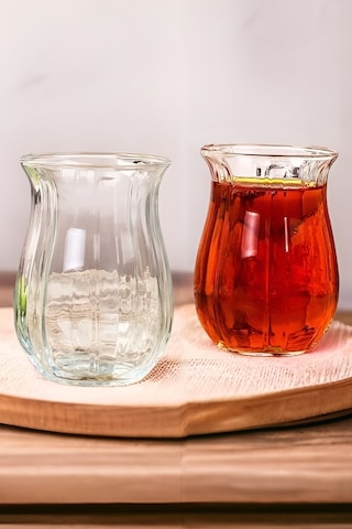 Kaveh Linka Cam Çay Bardağı 6'lı 155 CC Şeffaf