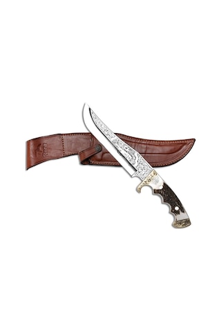 Bora 509 Black Bear Geyik Boynuzu Sap Gravürlü Bıçak Çok Renkli