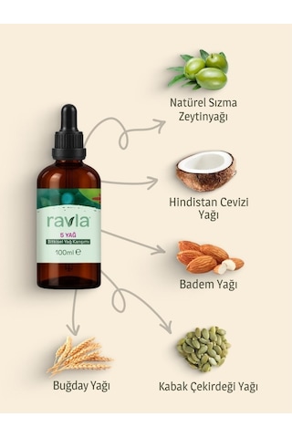 Ravla 5 Yağ Bitkisel Yağ Karışımı - 100ml 100 ML