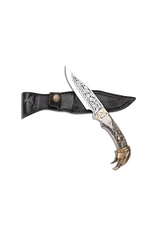 Bora 310 Dragon Geyik Boynuzu Sap Gravürlü Bıçak Çok Renkli