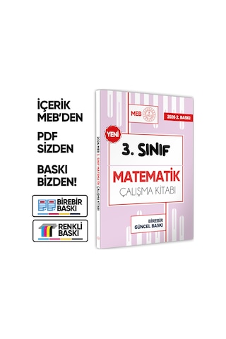 2026 MEB ÖDM İlkokul 3.Sınıf Matematik Çalışma Kitabı Alıştırmalı/Etkinlikli S. Bankası BASKI ÜCRETİ