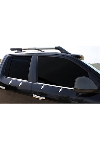 Woc Chrome Vw Amarok Krom Cam Çıtası 2010-2021 4 Parça Paslanmaz Çelik
