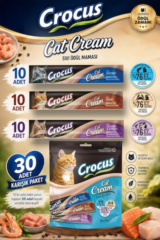 Crocus - 519 - Çoklu Somon Karides & Karides & Yengeç Kedi - Smglobal - Ödülü 30x15gr