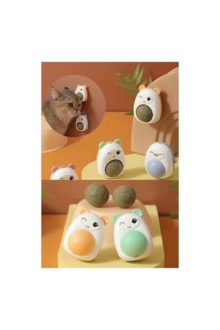 Petshop Doğal Eğlenceli Diş Sağlığı Destekleyici Sağlıklı Güvenli Ayıcıklı Kedi Otu Yalama Topu