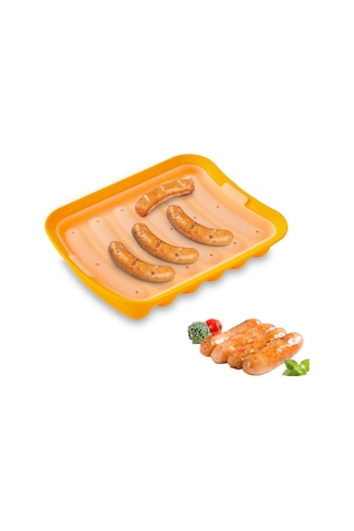 Yaleker Silikon Sosis Kalıbı - Fırın Ve Mikrodalga İçin Yapışmaz, Çocuklar İçin Sağlıklı Sosis Yapma Aparatı Diğer