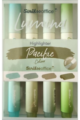 Scrikss Lumina Pacific Fosforlu Kalem 4'lü Set Yeşil