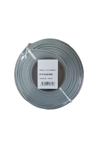 50 Metre Kaliteli 2+1 0,50 Mm Cctv Güvenlik Kamera Kablosu 50 Metre Kaliteli 2+1 0,50 Mm Cctv Güvenlik Kamera Kablosu