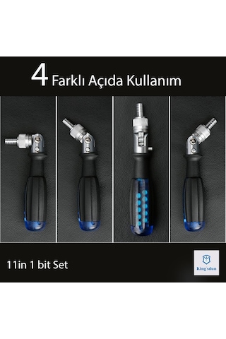 Kingsdun 10 U 1 Arada Circirli Çift Yönlü Tornavida Seti Ks-840047