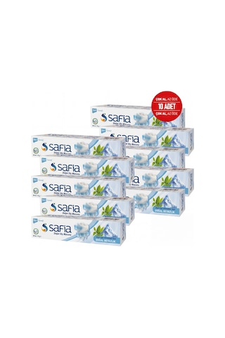 Safia Diş Macunu Yeşil Çay Ve Himalaya Tuzu 10x60 Ml Temel Bakım
