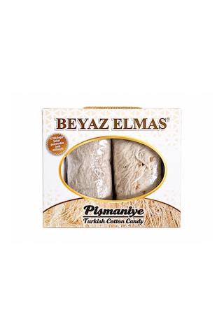 Beyaz Elmas Açık Tel Pişmaniye 400 Gr - %100 Doğal Pancar Şekerinden Üretilmiştir - Geleneksel Türk Pişmaniyesi - Tel Helva